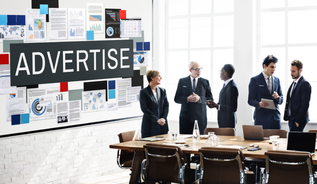 Paid advertising strategy showing ad creation, targeting, and conversion optimization